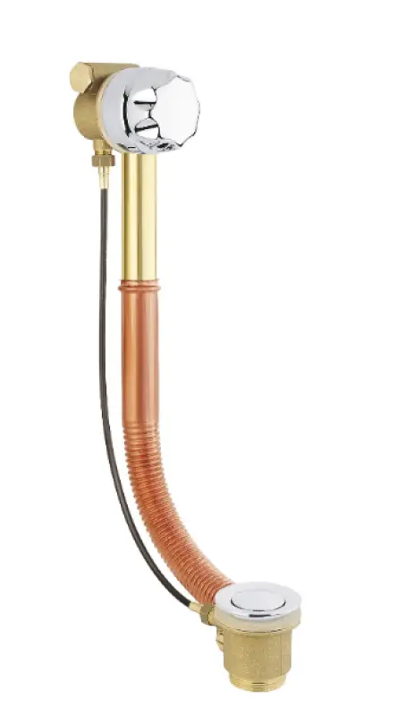PB stainless steel bath drain with bath overflow and bath filler combination 1208958389