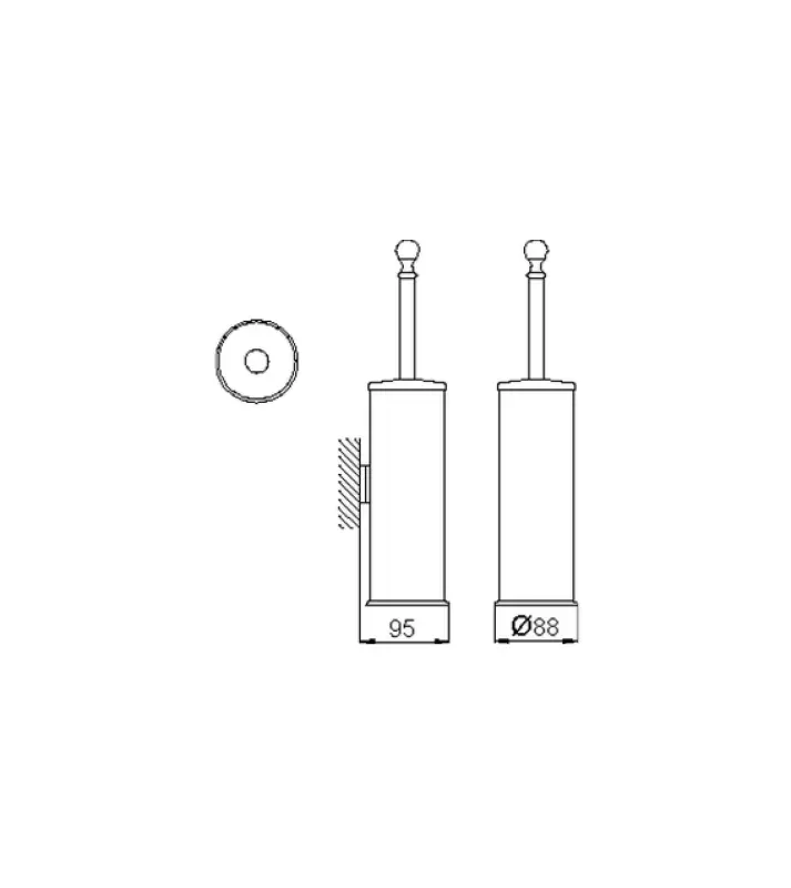 Huber Croisette Suporte para Escova de Vaso Clássico Bronze 4038.01H.BA