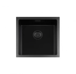 Lorreine BQ série pia 45x45cm sobrepor preta com plugue preto 40BQ-T