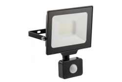 Holofote LED G-TECH com sensor de movimento, 30W, 3000lm, AC220-240V, 50/60 Hz, PF>0,9, RA>80, IP65, 120°, 6000K, preto 1208959177