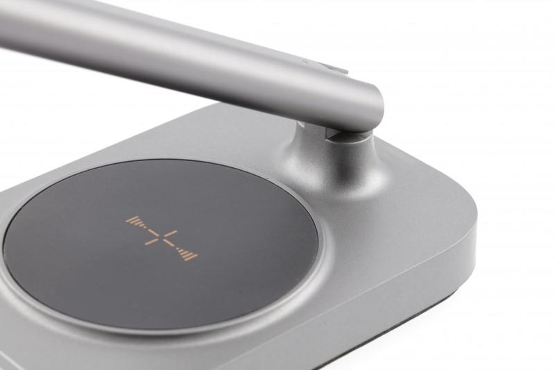 Luminária de Mesa Decorativa Bressi 8W 450lm AC220-240V 3-CCT Carregamento Sem Fio USB PF>0.5 RA>80 Cinza 1208962480