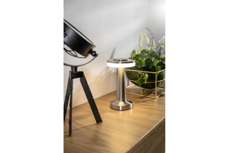 Decoração Monum Lâmpada de Mesa 3W 200lm DC 5V 1A 3000K 3 unidades Dimmer bateria 1800 mAh inox 1208962503