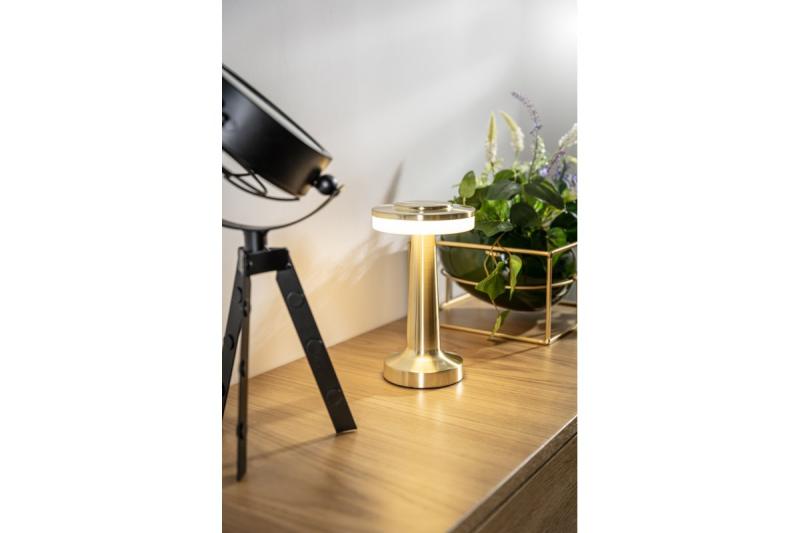 Abajur de Mesa Decor Monum 3W 200lm DC 5V 1A 3000 K 3 peças Regulável bateria 1800 mAh dourado. 1208962505