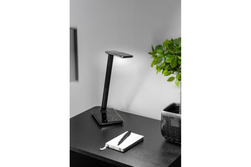 Lâmpada de Mesa Decorativa Tritton 6W 340lm AC220-240V 4-CCT Carregamento Sem Fio USB PF>0,5 RA>80 preto 1208962518