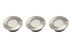 Conjunto de iluminação de cozinha Decor Barri com 3 spots embutidos redondos, luz quente branca 1208963014.
