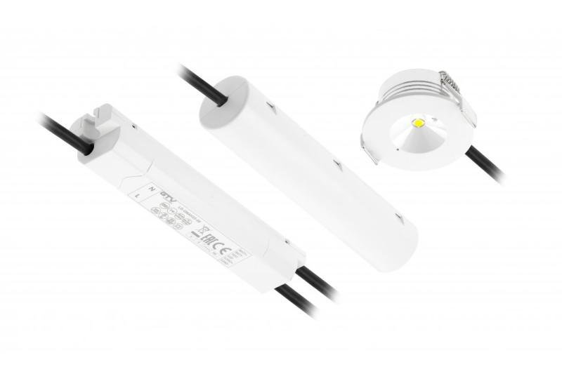 OMAHA-3 LED emergency lamp, 3W, 300lm, AC220-240V, 50-60Hz, IP20, 3h, 6400K, single-purpose, TEST BUTTON 1208963024