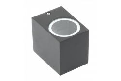 Luminária de Fachada Decorativa com Tráfego Unidirecional TIAGO KW GU10 MÁX.35W IP54 AC220-240V 50/60Hz preto. 1208963206