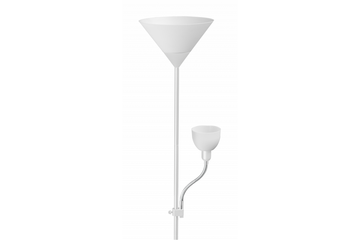 Luminária de chão Decor BENFICA 2 máx 60W-E27 máx 40W-E14 AC220-240V 50/60Hz branco. 1208963345 - Productafbeelding