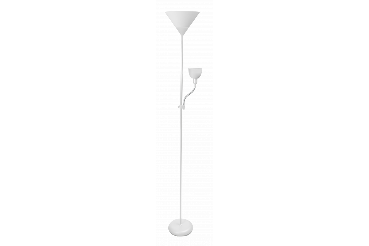 Luminária de chão Decor BENFICA 2 máx 60W-E27 máx 40W-E14 AC220-240V 50/60Hz branco. 1208963345 - Productafbeelding 2