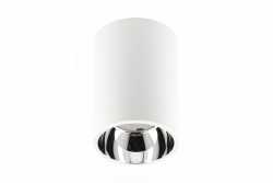 Armatura de Teto Decorativa ARIES PC 73x105mm IP20 máx 20W redonda branco/cromado. 1208963821