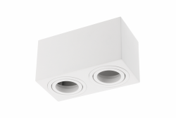 Luminária de Teto Decorativa AVEIRO DUO alumínio 160x80x85mm IP20 máx 20W*2 quadrada branca. 1208963825