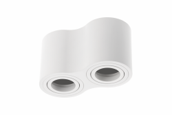 Luminária de Teto Decorativa AVEIRO DUO alumínio 160x80x85mm IP20 máx 20W*2 redonda branca. 1208963827