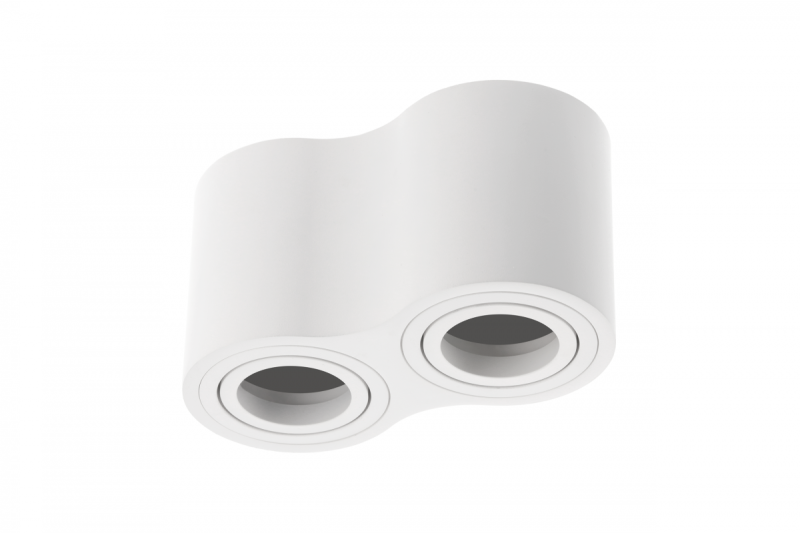 Luminária de Teto Decorativa AVEIRO DUO alumínio 160x80x85mm IP20 máx 20W*2 redonda branca. 1208963827