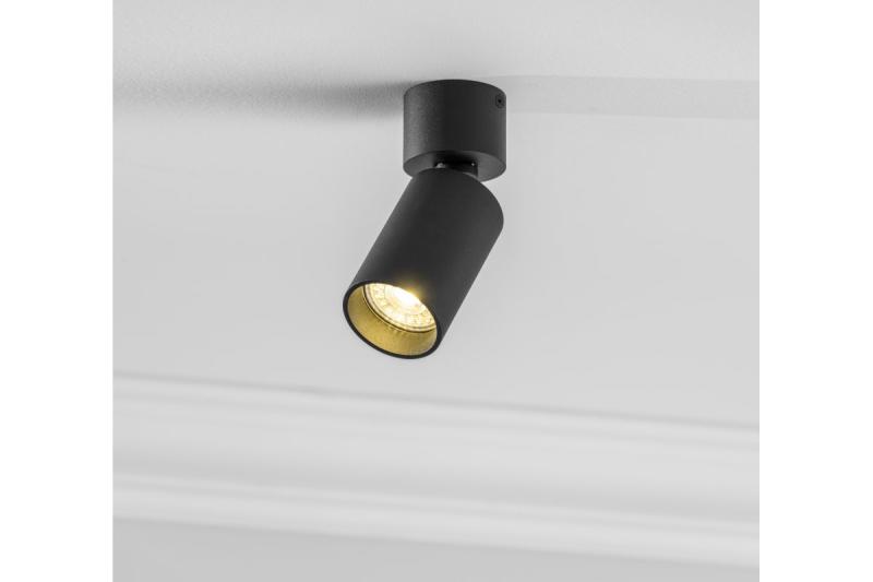 Armatura de Teto Decorativa FARGO MINI alumínio 56x150mm IP20 máx 20W redonda preta. 1208963877