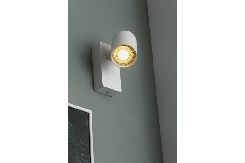 Decor Wall fixture  SANTO aluminium IP20 max. 20W single round white 1208963994