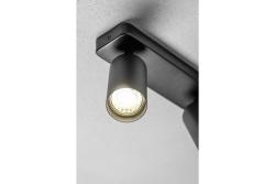 Luminária de Teto Decorativa SANTO BIS em alumínio IP20 máx. 20W*2 redonda dupla preta. 1208963999