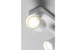 Luminária de Teto Decorativa SANTO BIS alumínio IP20 máx. 20W*2 dupla redonda branca. 1208964000