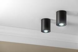 Luminária Decorativa de Superfície SENSA em Alumínio 85x115 IP20 máx 50W, Carcaça Redonda Preta. 1208964004