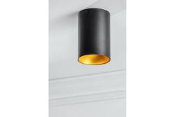 Decoração Luminária de Teto TENSA alum. 96x140 IP20 GU10 redonda preta. 1208964018