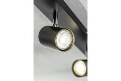 Luminária de Teto Decorativa VENETO IP20 máx. 20W 5 x GU10 redonda preta. 1208964044