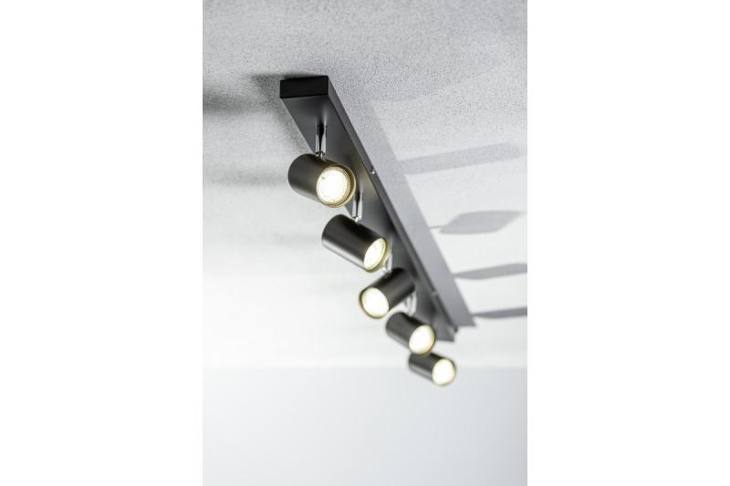Decor Ceiling luminaire VENETO IP20 max. 20W 5 x GU10 round black 1208964044