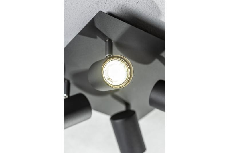 Decor Ceiling luminaire VENETO IP20 max. 20W 4 x GU10 round/square black 1208964046
