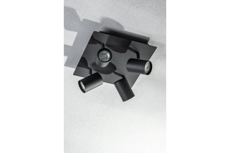 Decor Ceiling luminaire VENETO IP20 max. 20W 4 x GU10 round/square black 1208964046