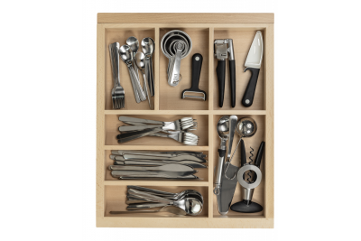 Decor Cutle Talheres Organizador de Gavetas de Cozinha Ajustável Inserto para Armários de 600-1000mm 1208966291