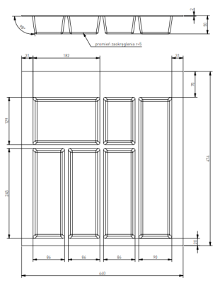 Decor Cutle Bandeja para Talheres Inserção para Gaveta de Cozinha 500 Branco 1208966375