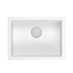Quadri Newport II pia de granito branco de montagem inferior branca 560x450 mm 1208966922