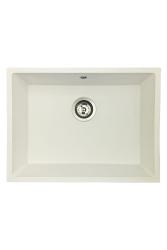 GraniteMy Universal pia de granito branca 55x40 cm branca de sobrepor, embutir e nivelar com tampa de aço inoxidável 1208967109