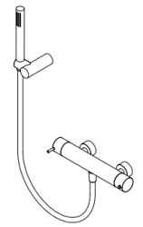 Waterevolution Flow termostato de chuveiro com conjunto de ducha cromado T140TN01