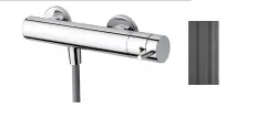 Waterevolution Flow termostato de chuveiro com conjunto de chuveiro redondo PVD Gun Metal T140TNRGME