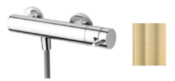 Waterevolution Flow termostato de chuveiro com conjunto de chuveiro redondo PVD ouro claro T140TNRWGE