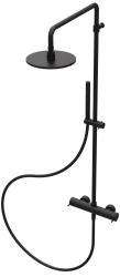 Waterevolution Flow conjunto de chuveiro com ducha de teto, preto fosco T141NPR