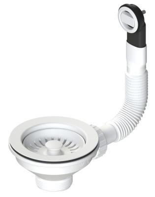 Granitemy conjunto de tampas de ralo fosco branco, conjunto de drenagem para pia incluindo transbordamento redondo 1208967257