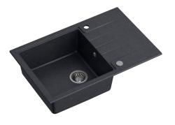 Cardigã Quadri antracite, pia de granito embutida com escorredor reversível 78x50cm 1208967383