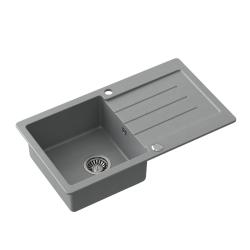 Quadri Kendal pia de granito cinza com escorredor 77x44cm reversível 1208967398