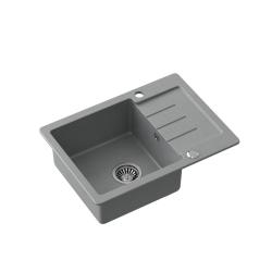 Quadri Kendal pia de granito cinza com escorredor 60x44cm reversível 1208967401