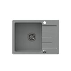 Quadri Kendal pia de granito cinza com escorredor 60x44cm reversível 1208967401