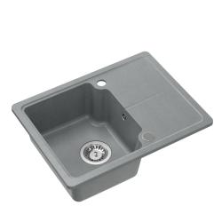 Quadri Kendal cinza pia de granito 58x44cm com escorredor 1208967404