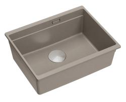 Quadri Newport II pia de granito embutida taupe 560x450mm com tampa de ralo em inox 1208967453