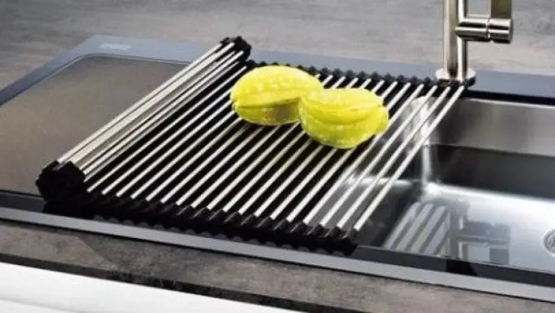Quadri Roll Mat Black 39 x 26 cm for the sink 1208967513