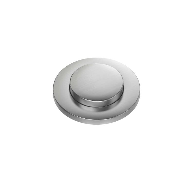 Quadri stainless steel double sink drain set and overflow with push-to-open button stainless steel 1208967591