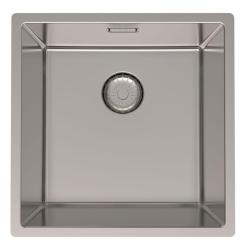 Pure.Sink Prestige pia de cozinha em aço inoxidável 40x40 cm raio de 10mm para instalação sob a bancada, nivelada e sobre a bancada PPG4040-02.