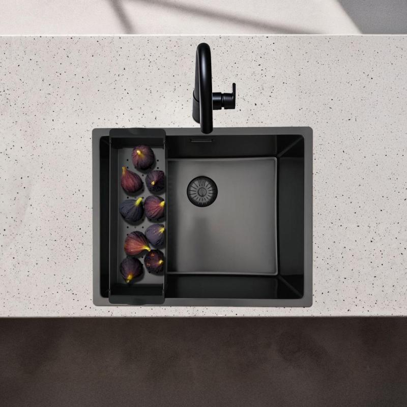 Pure.Sink Prestige insert bowl for sink Gun Metal PPGCL40-61