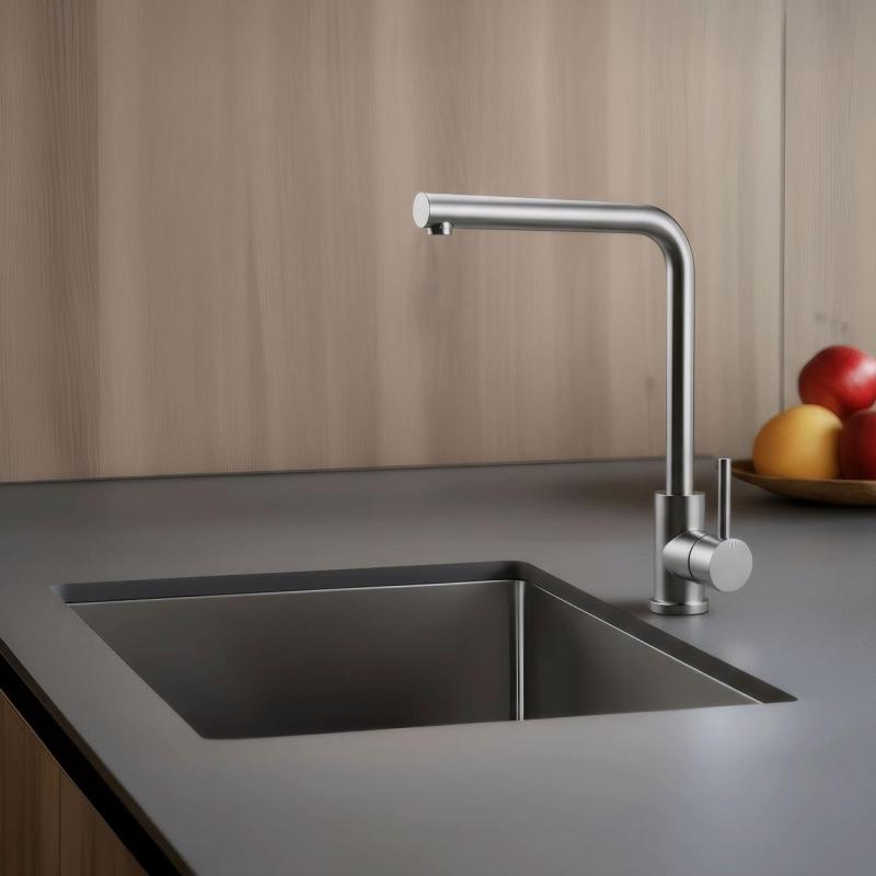 Pure.Sink Elite Steel Spark torneira de cozinha Aço Inoxidável PS8040-02