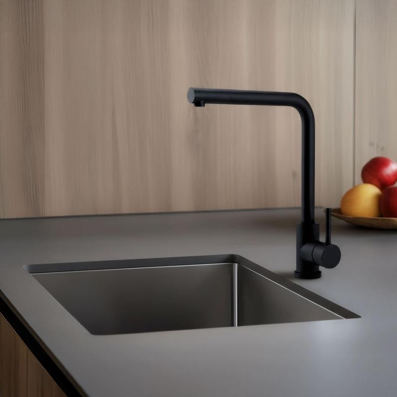 Pure.Sink Elite Steel Spark torneira de cozinha Preto Mate PS8040-10