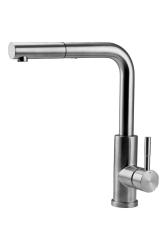 Pure.Sink Elite Steel Spark-S torneira de cozinha em Aço Inoxidável com bica extensível PS8041-02