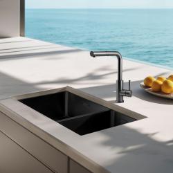 Pure.Sink Elite Steel Spark-S torneira de cozinha PVD Gun metal com bica extensível PS8041-61
